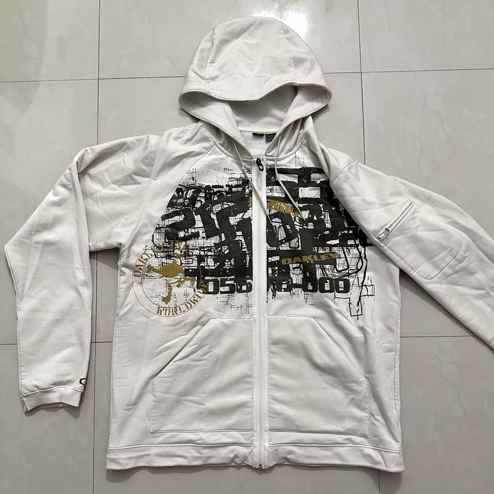 🏂 Oakley Airbreak Cream/Green Jacket DWR RARE ☠️